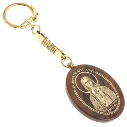 Брелок-оберег с молитвой "Святая Любовь" камень обсидиан