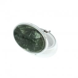 Таблетница овальная на 2 отделения камень серафинит 5,5х4,5х2 см