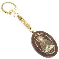 Брелок-оберег с молитвой "Святая Зоя" камень обсидиан