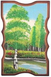 Панно прямоугольное "Лето" 18х12 см каменная крошка