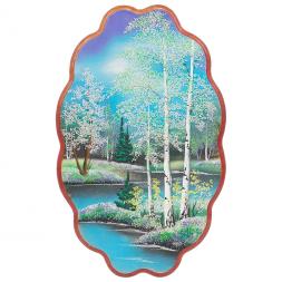 Панно с рисунком из камня "Весна" 45х29 см