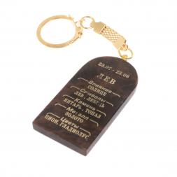 Брелок из обсидиана знак зодиака "Лев"