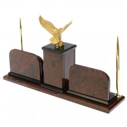 Настольный набор "Орел" из обсидиана