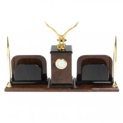 Настольный набор "Орел" из обсидиана