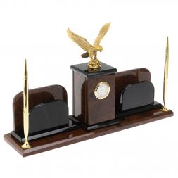 Настольный набор "Орел" из обсидиана