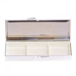 Таблетница на 3 отделения камень пегматит цвет серебро