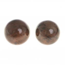 Шары массажные 4 см из коричневого обсидиана пара