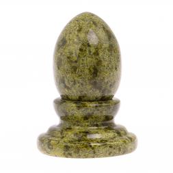 Сувенир яйцо пасхальное на подставке из светло-зеленого змеевика