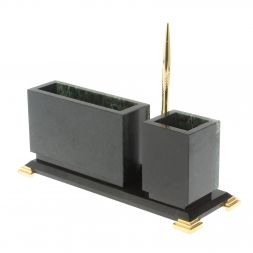 Письменный мини-набор "Герб России" из нефрита и долерита