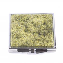 Зеркальце квадратное из змеевика цвет серебро