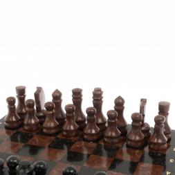 Шахматы " Традиционные" змеевик, лемезит 40х40 см