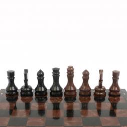 Шахматы " Традиционные" змеевик, лемезит 40х40 см