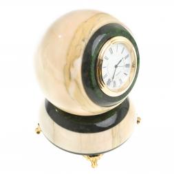 Настольные часы "Шар Антистресс" из мрамора 10,5см на подставке