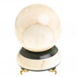 Настольные часы "Шар Антистресс" из мрамора 10,5см на подставке