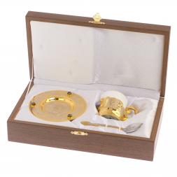 Кофейный набор &amp;quot;Агат&amp;quot; из серого агата 80 мл Златоуст