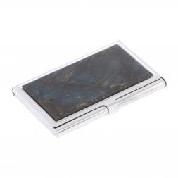 Карманная визитница из камня лабрадор