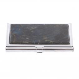 Карманная визитница из камня лабрадор