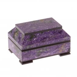 Ларец из чароита "Праздничный" 13х9х7,5 см