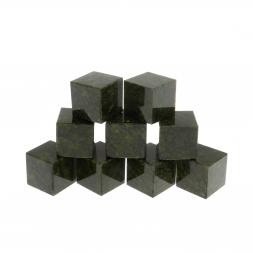 Камни для охлаждения виски набор 9 кубиков из зеленого змеевика