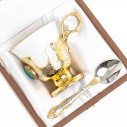 Кофейная чашка "Малахитовая" 200 мл Златоуст