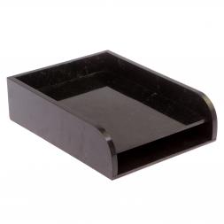 Лоток для бумаг А4 двухъярусный черный змеевик