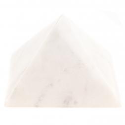 Пирамида 6х6х5 см из белого мрамора