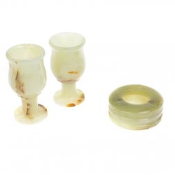 Набор две рюмки и пепельница из оникса