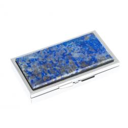 Таблетница на 7 отделений камень афганский лазурит цвет серебро