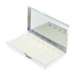 Таблетница на 7 отделений камень нефрит цвет серебро