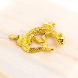 Шкатулка из мрамора газган с ящерицей 8,5х8,5х6 см