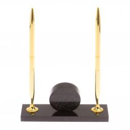 Часы настольные с двумя ручками камень яшма