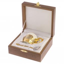 Кофейная чашка "Агат" из серого агата 80 мл Златоуст