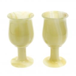 Набор фужеров 2 шт из оникса в футляре 7,5х14,5 см 220 мл (3х8)