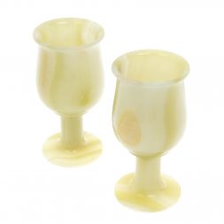 Набор фужеров 2 шт из оникса в футляре 7,5х14,5 см 220 мл (3х8)